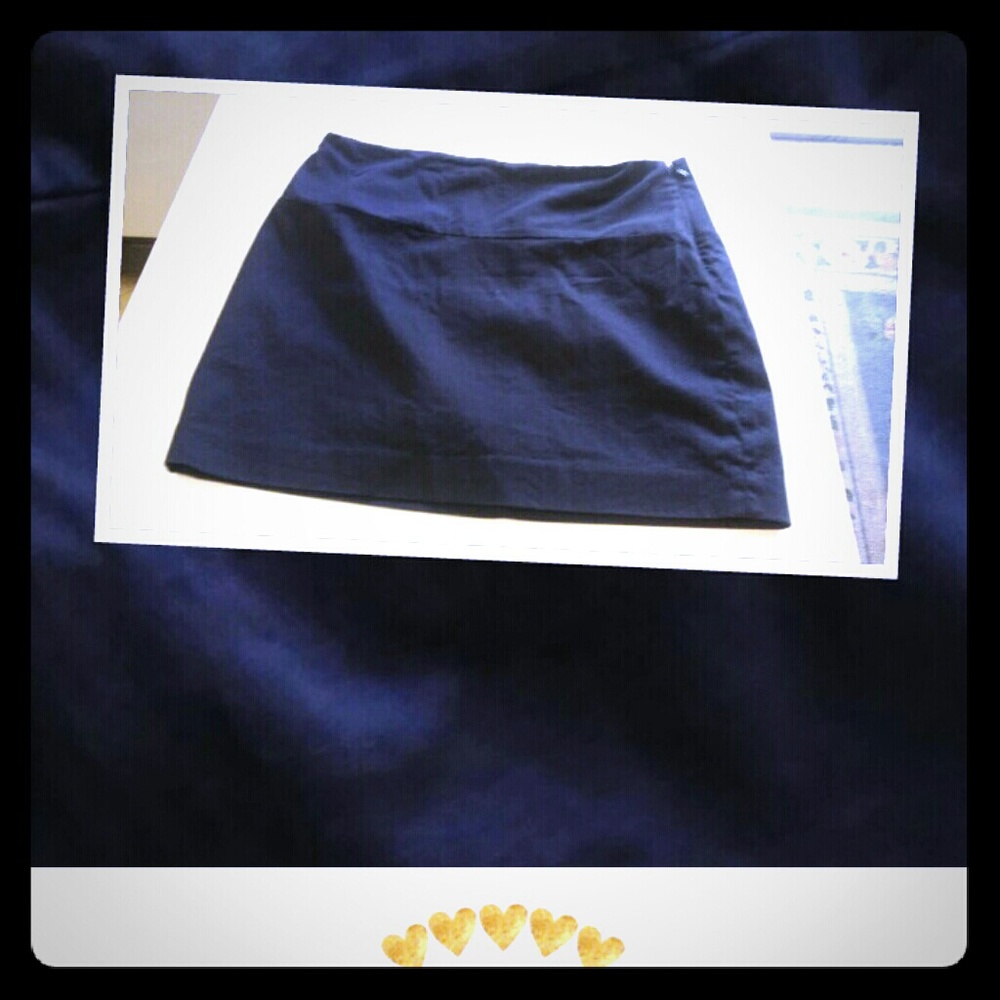 Express dressy navy blue short skirt
