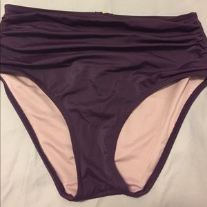 High waisted purple bikini bottom.