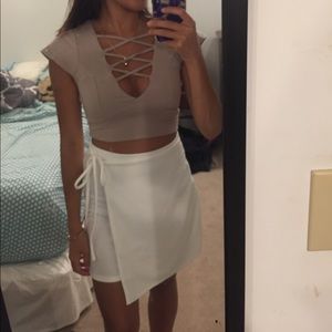 Tan Crop top