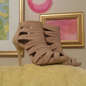 Nude BCBG Strappy Heels