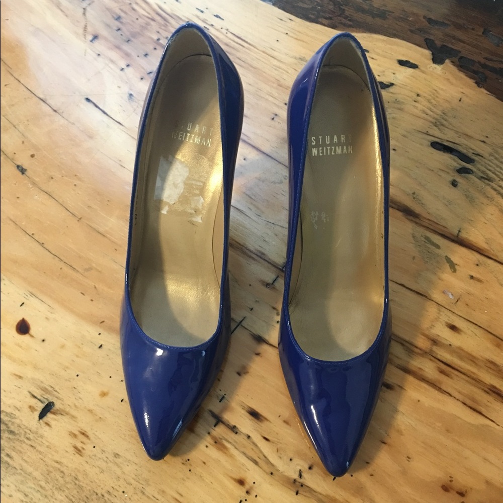 Stuart Weitzman Blue Patent Leather Pumps / Heels