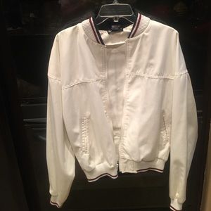 White Fred perry bomber