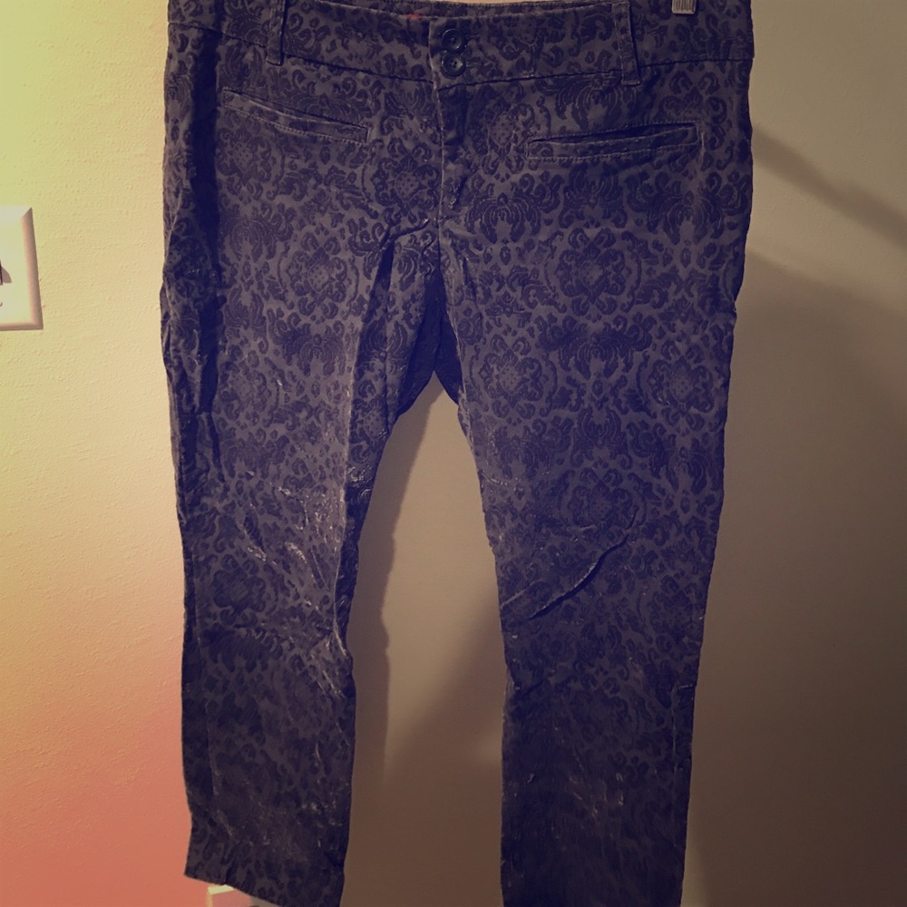 Gray Velvet Filigree Charlie Ankle Pant