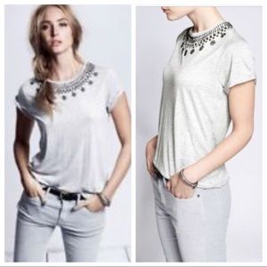 Jack Wills Gray T Shirt with sequins