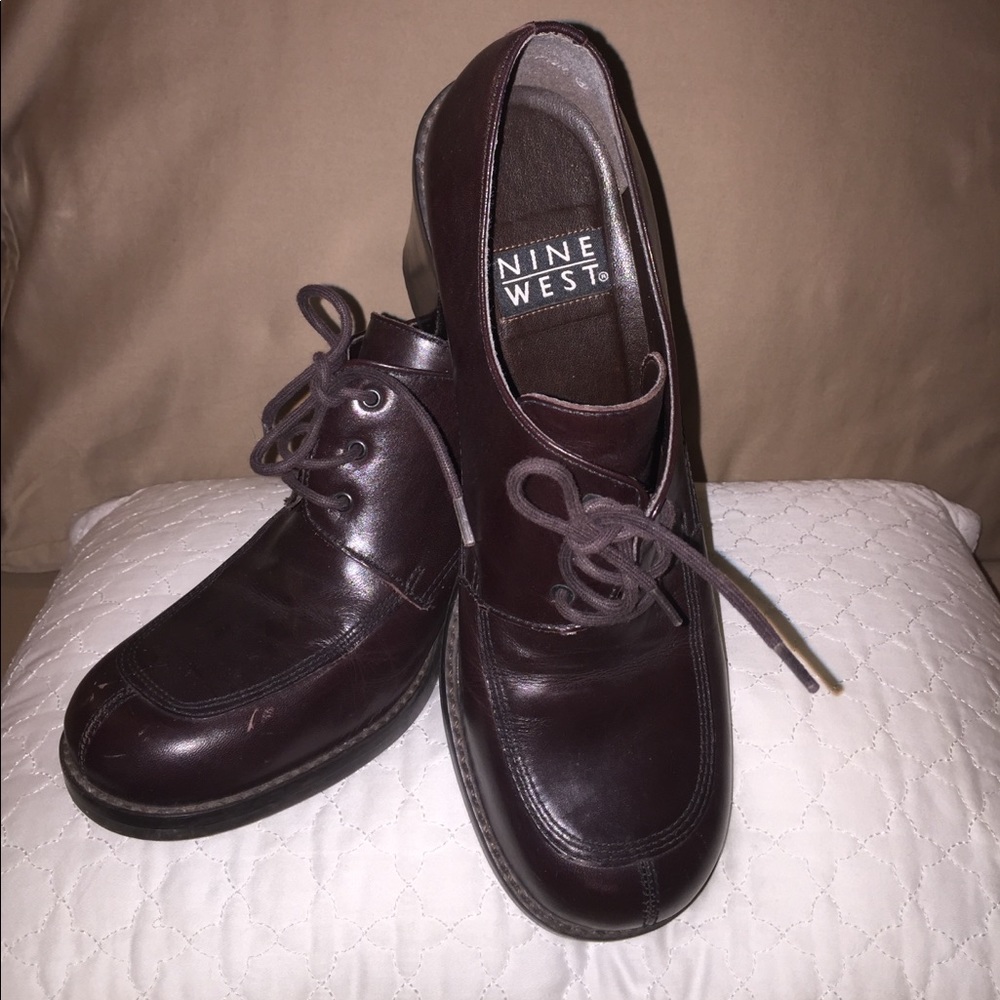 Nine West chunky pumps