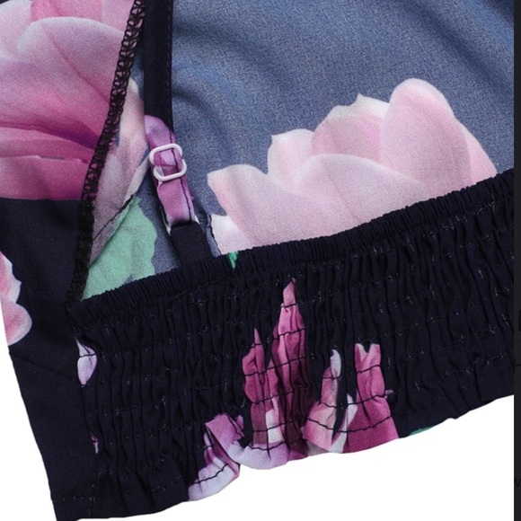 ⭐️2X HP 🅝🅔🅦 floral 2 piece open back skort set - Picture 2 of 7