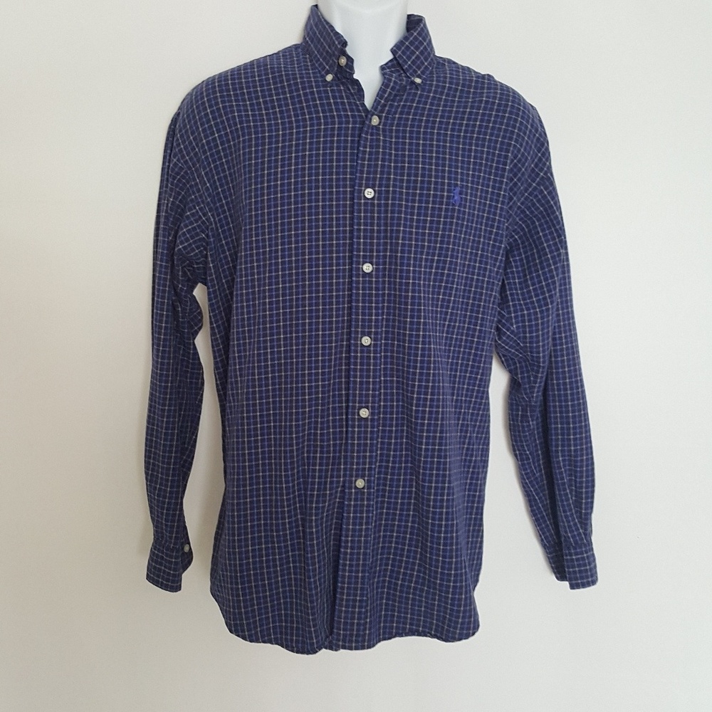 Ralph Lauren Squares Longsleeves Mens Shirt Size M