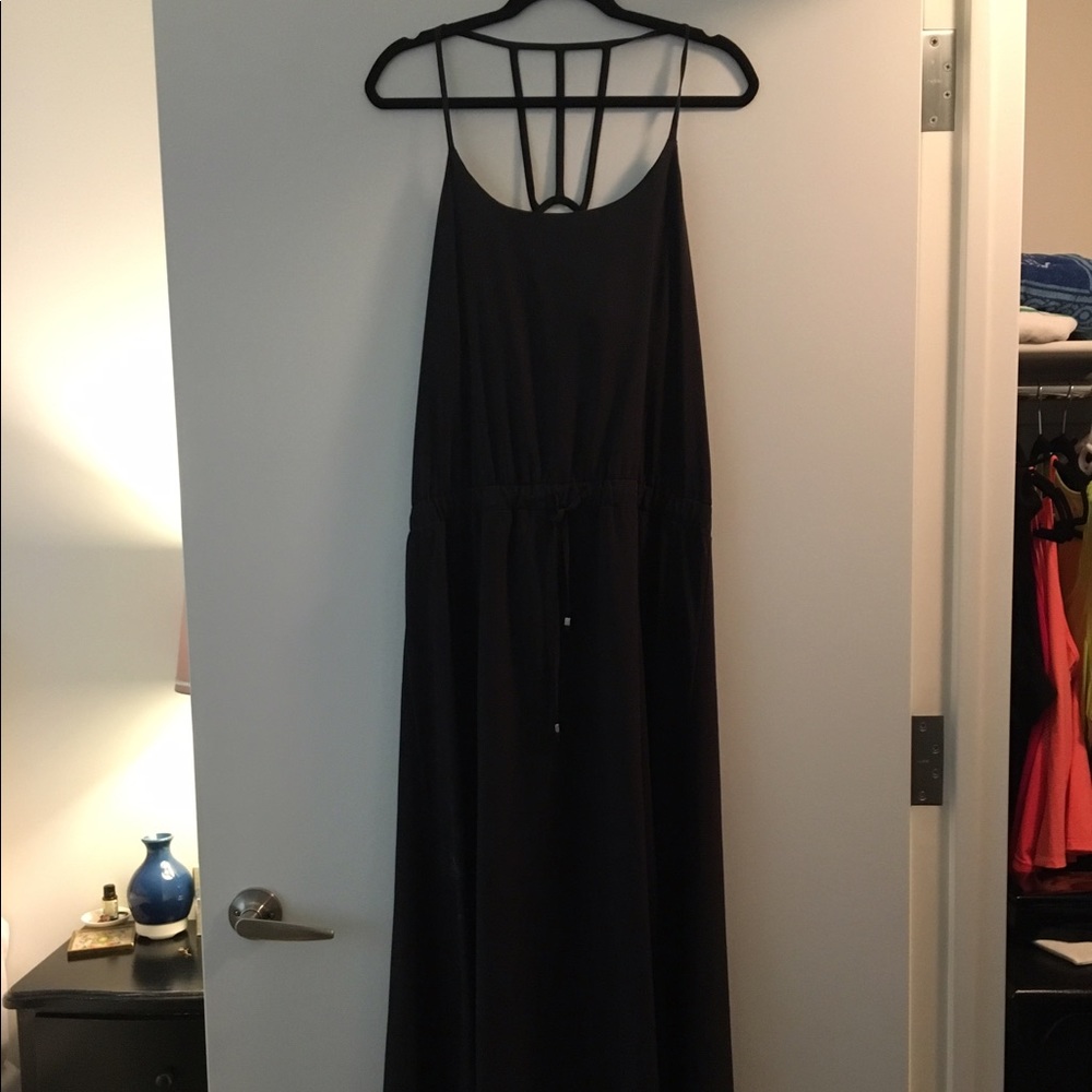 Athleta black cage dress