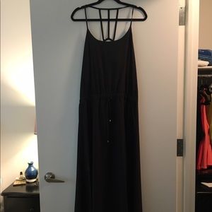 Athleta black cage dress