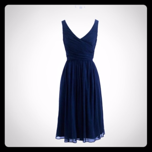 J Crew "Heidi" Bridesmaid Dress Navy Blue Size 14