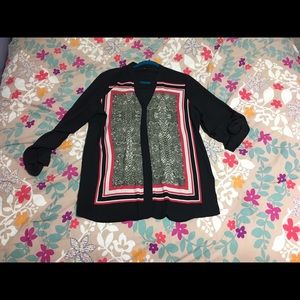 Alfani black and red collared shirt
