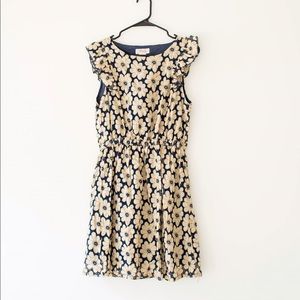 Modcloth Navy & Cream Floral Dress