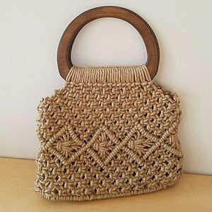 Vintage macrame handbag