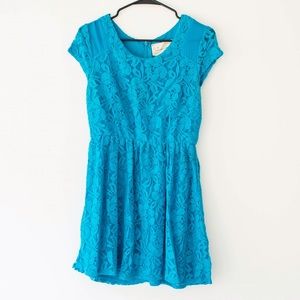 Blue lace dress