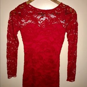 NWT - Red Bombshell Lace Dress