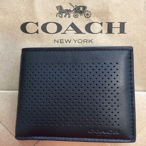New Coach slim black wallet