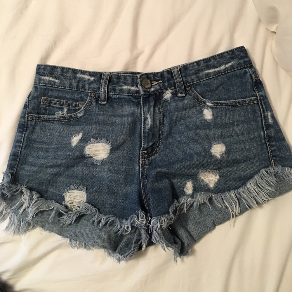 Free people denim shorts