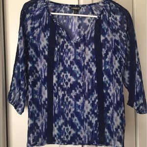 Express Sheer 3/4 sleeve blouse