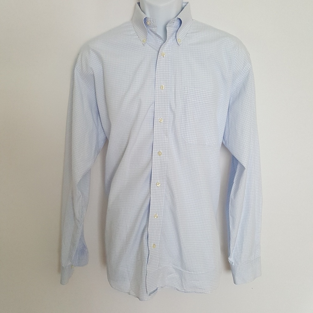 Jos A Bank Squares Longsleeve Mens Shirt Size L
