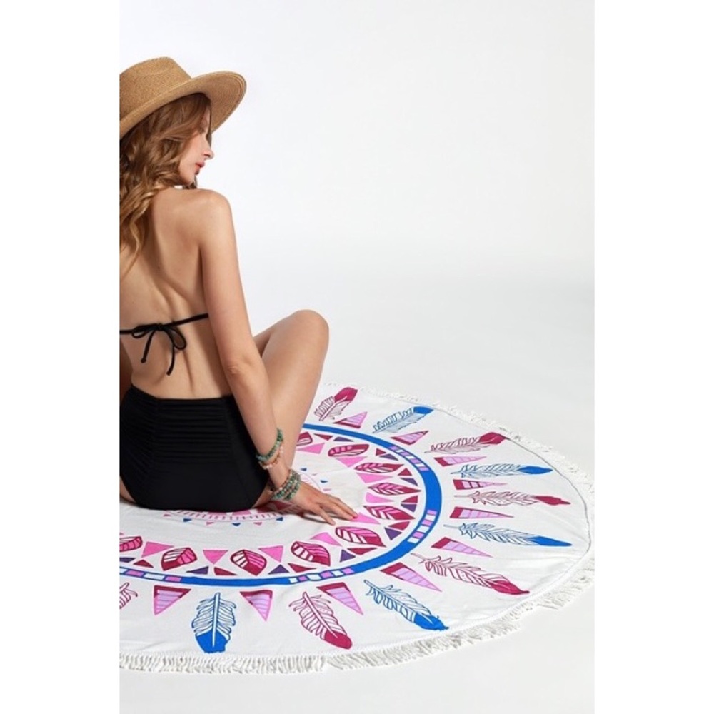 🎉HP🎉 Boho Roundie Beach Cover Up/Wrap/Towel/Tapestry - Picture 7 of 7