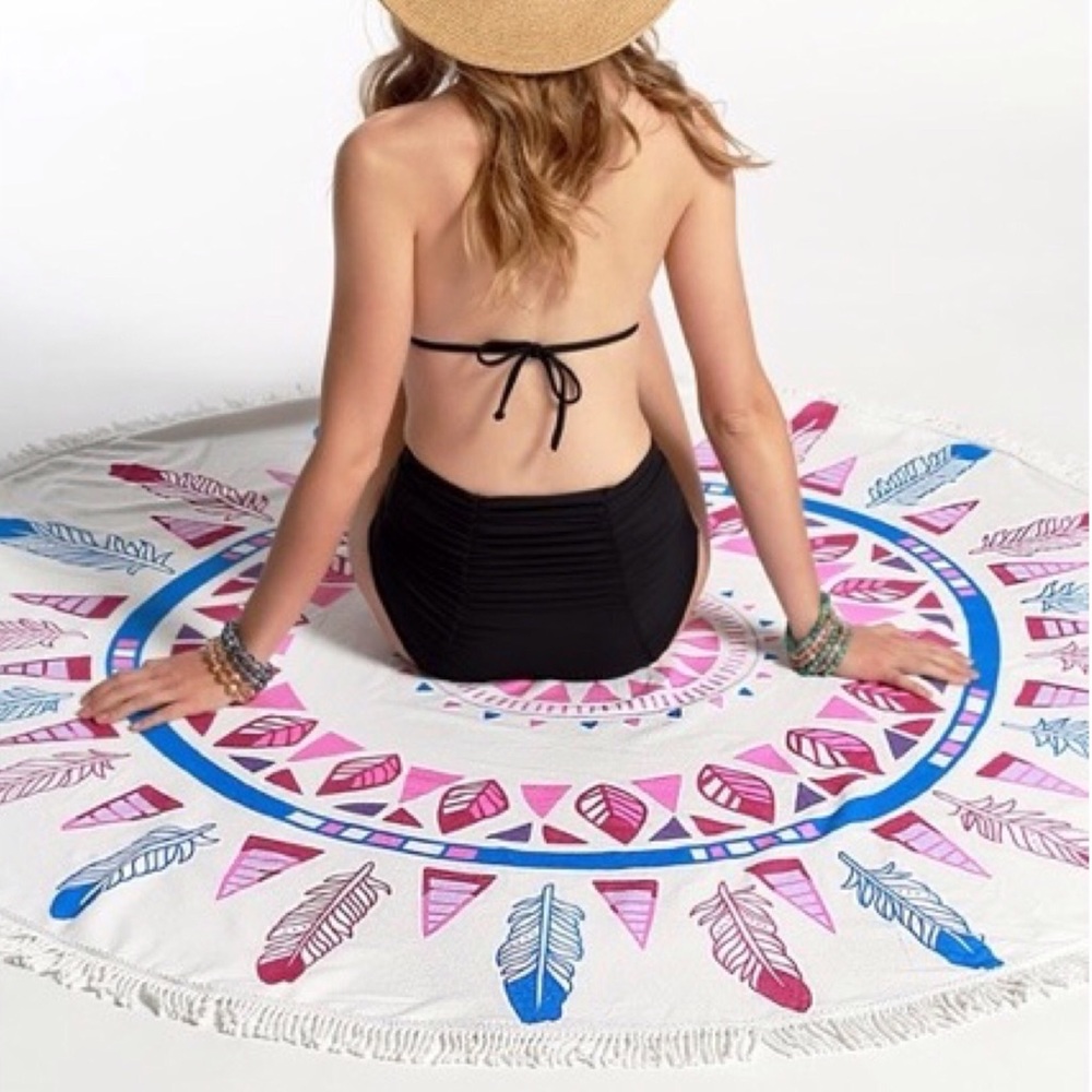 🎉HP🎉 Boho Roundie Beach Cover Up/Wrap/Towel/Tapestry - Picture 2 of 7