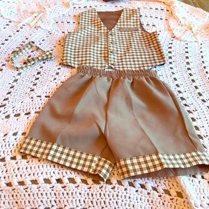 Toddler boys Shorts/Vest and tie 3 pic set