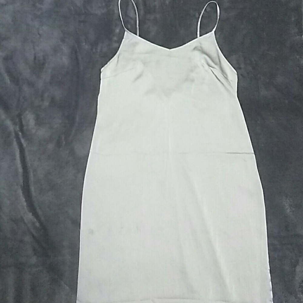 Grayish silk night gown