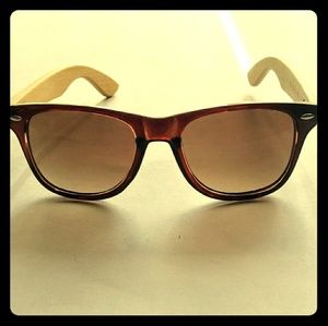 Brown Wood Sunglasses with Brown Tint & Wood Case