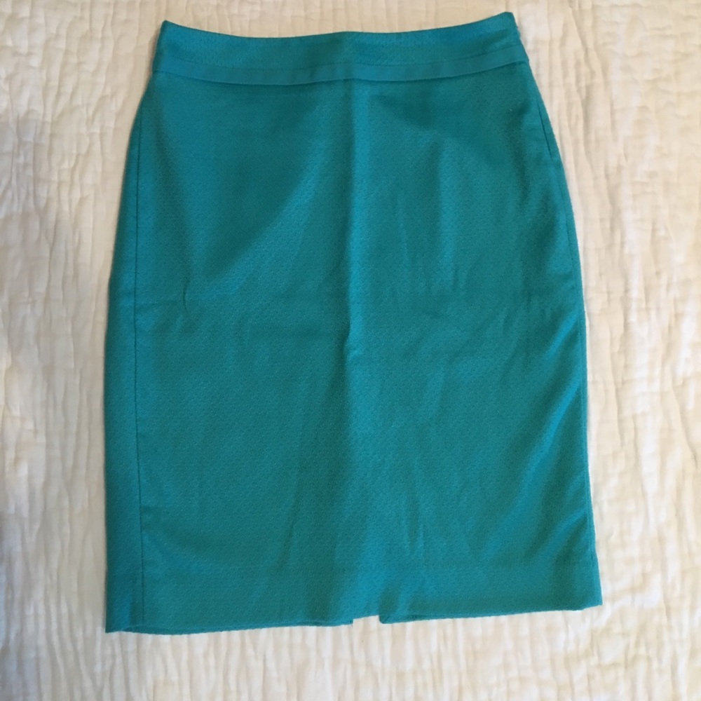 The Limited - Size0 - Woven Turquoise Pencil Skirt
