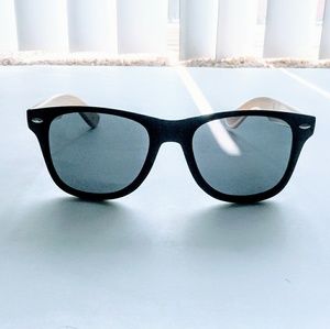 Black Wood Sunglasses with Grey Tint & Wood Case
