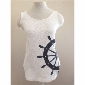 Old Navy Sequin Sailing Tank Top