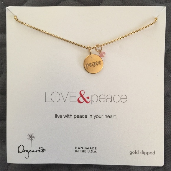 Dogeared Jewelry Dogeared Peace Love Necklace Poshmark