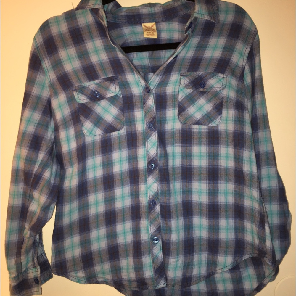 faded glory blue flannel