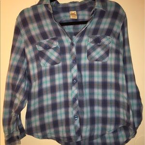 faded glory blue flannel