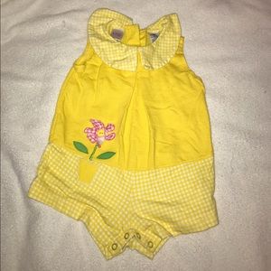 Bright yellow onesie