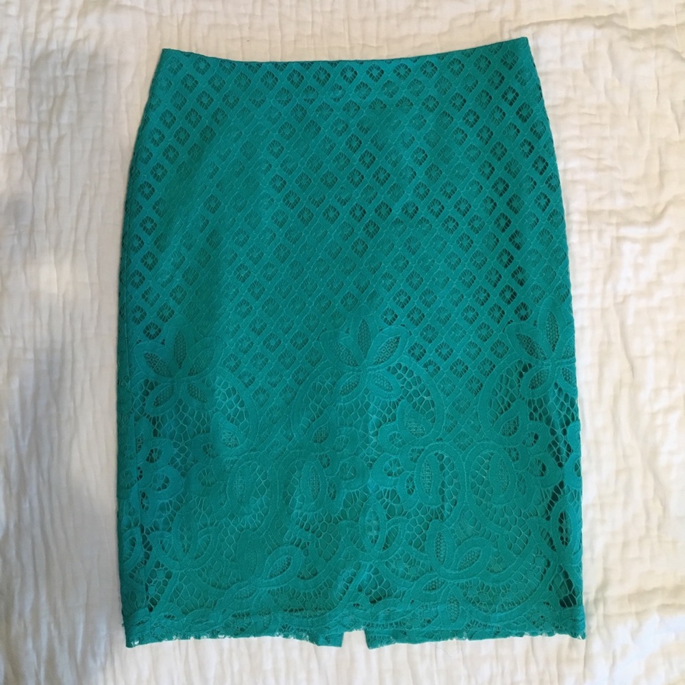Ann Taylor Loft - Size4- Turquoise Pencil Skirt