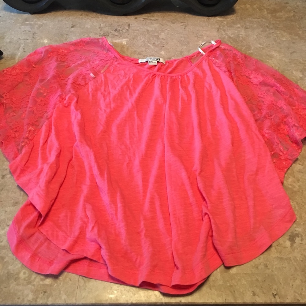 Pink flowy top