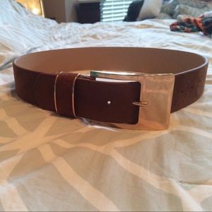 Brown suede Express belt