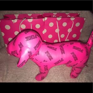 Giant PINK leather dog