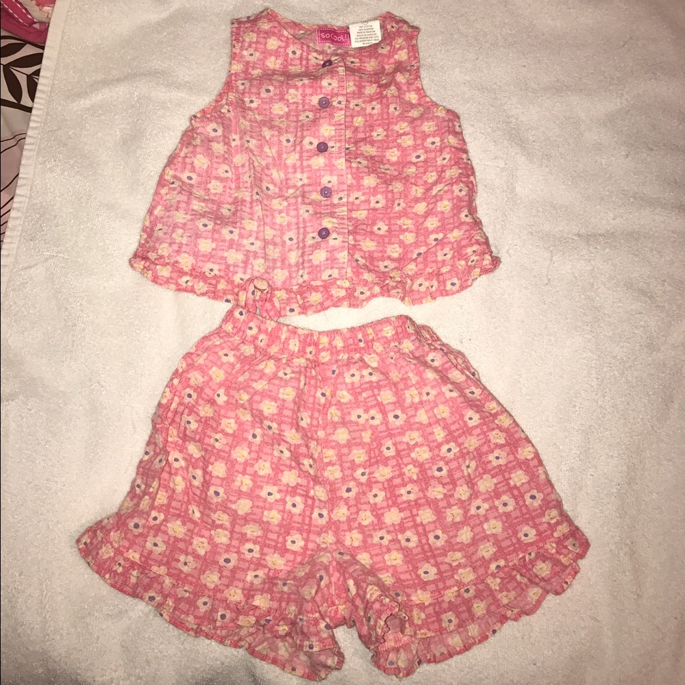 Two two piece shirts and shorts
