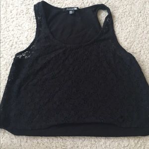 Crochet tank top.