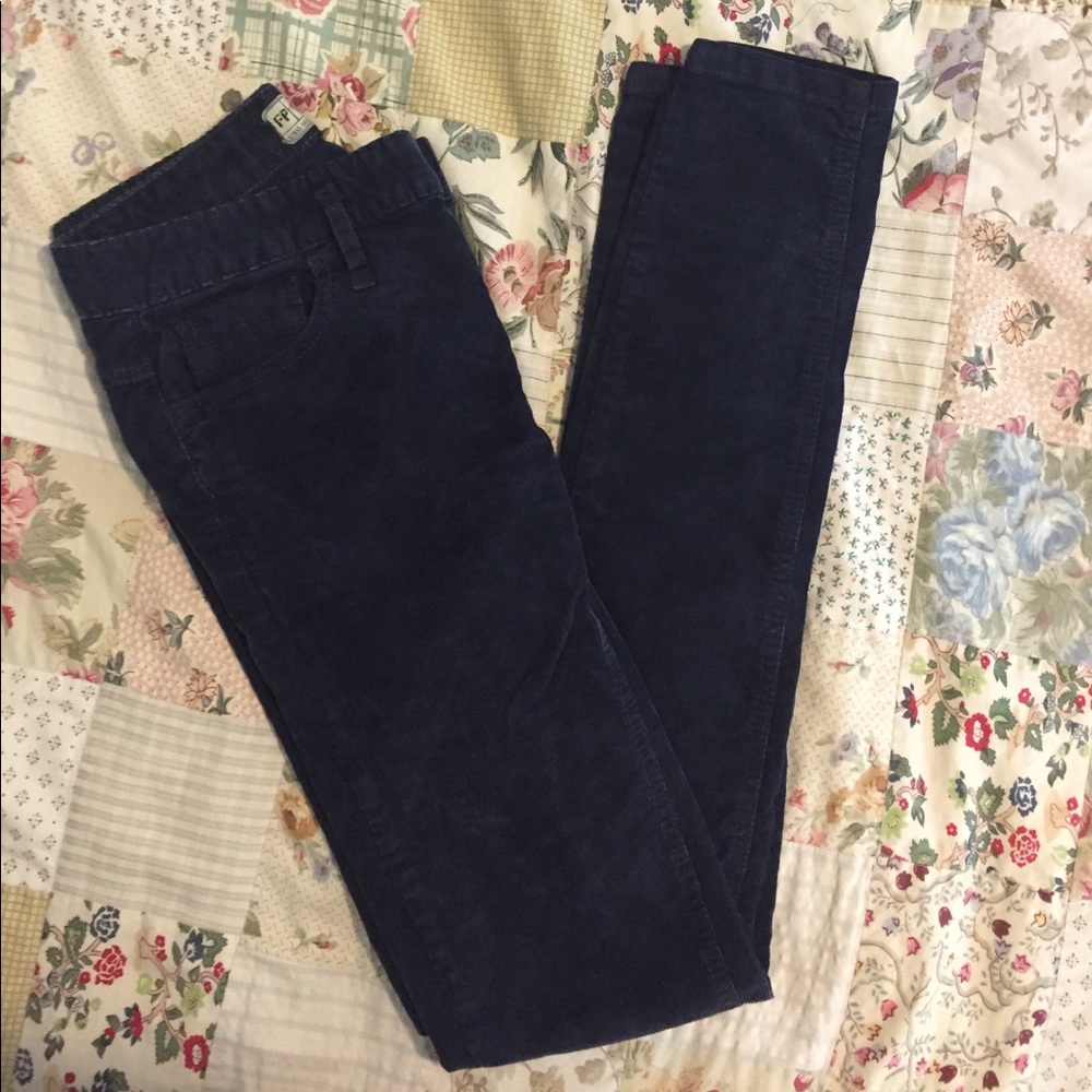Free People navy skinny cords
