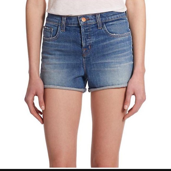 J Brand Gracie High rise Roll up Shorts - Picture 2 of 4