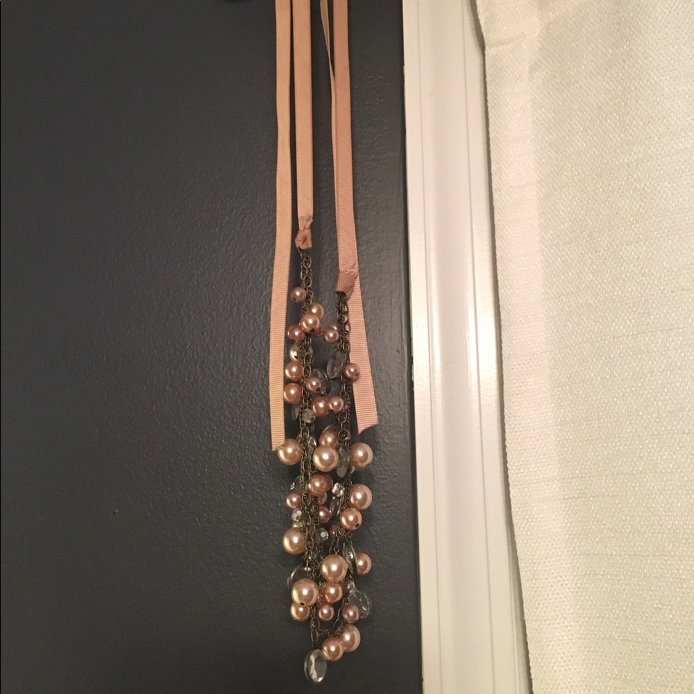 Blush statement necklace