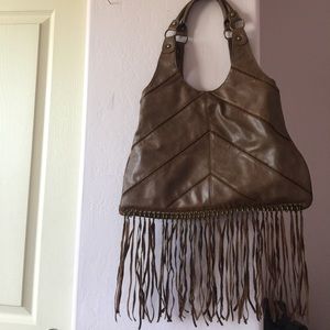Brown Fringe Bag
