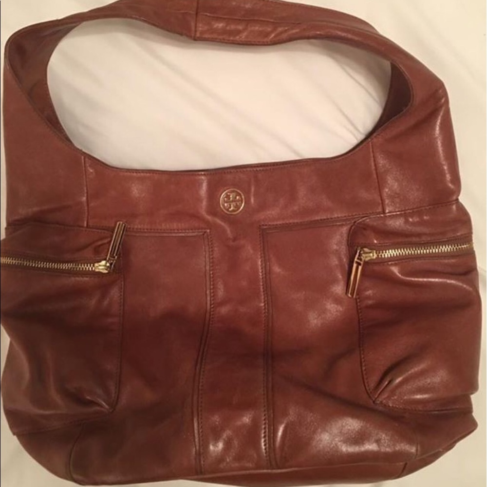 Tory Burch hobo bag and matching wallet.