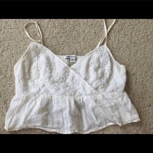 White American eagle crop top.