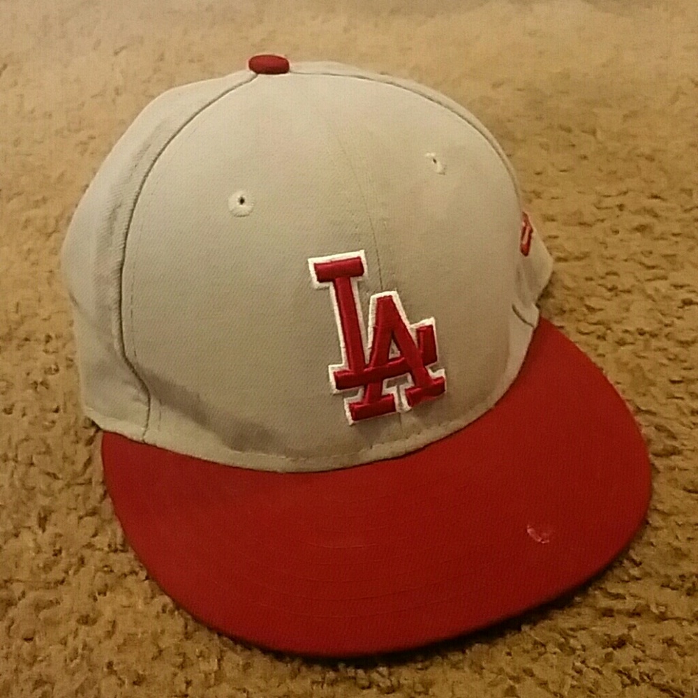 Burgundy and Grey Dodgers Hat