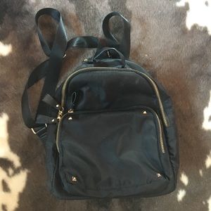 Black Backpack w/ Gold Studs