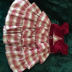 Red and white plaid dress